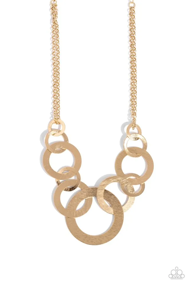 Paparazzi Necklace ~ Uptown Links - Gold