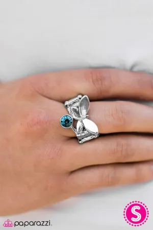 Paparazzi Ring ~ Butterfly Fly By - Blue