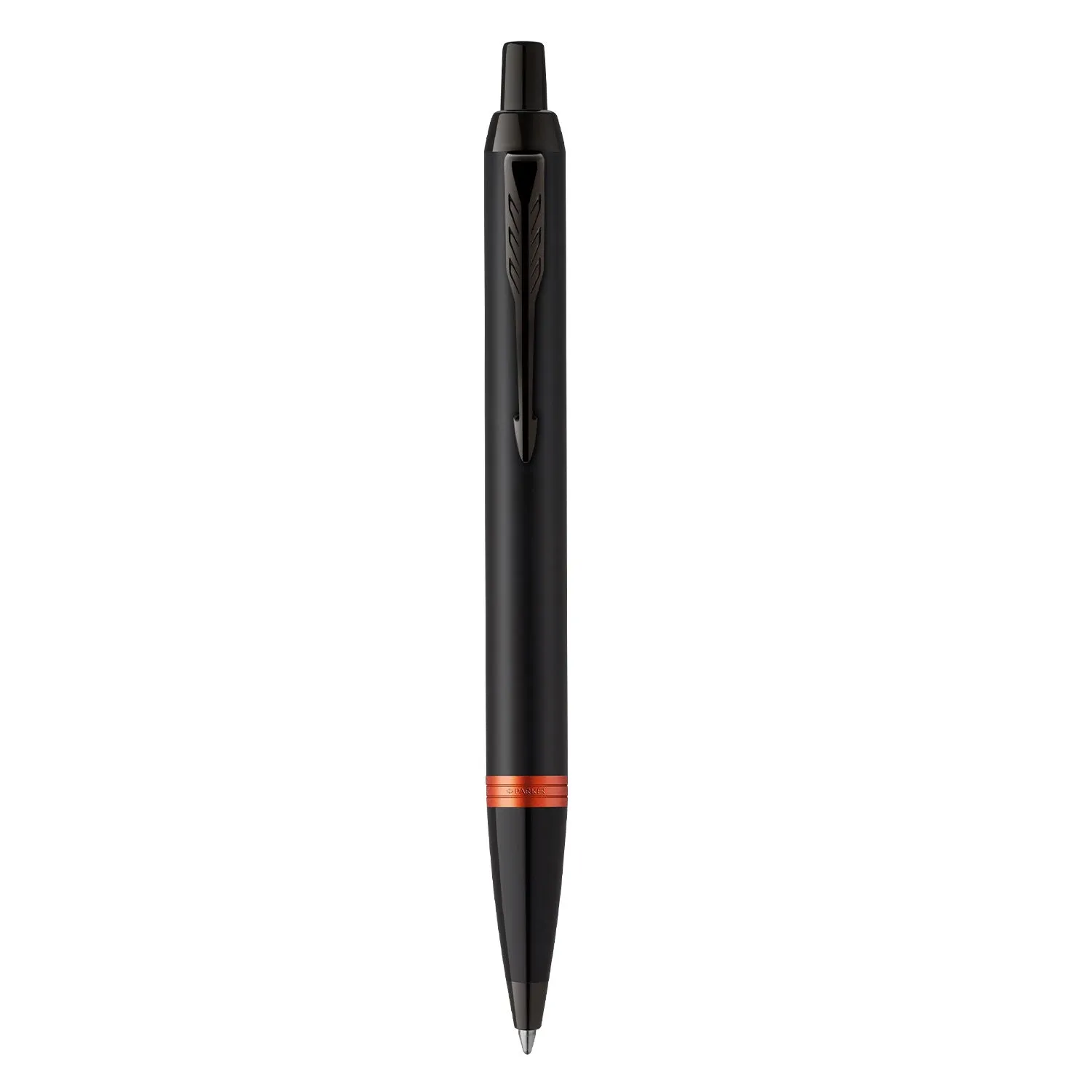 Parker IM Vibrant Rings Ball Pen - Flame Orange Black BT