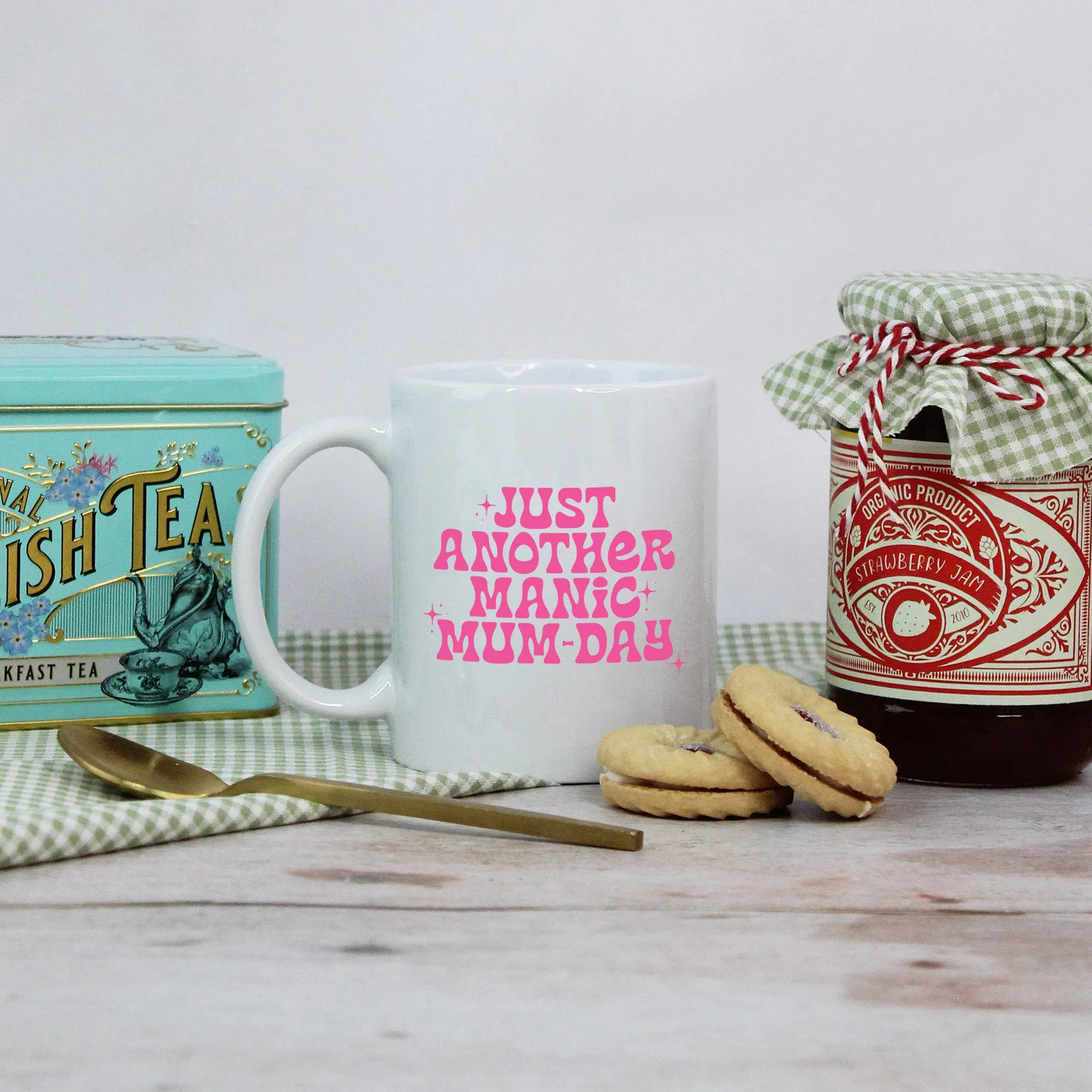 Personalised 'Just Another Manic Mum-Day' Mug & Coaster Option