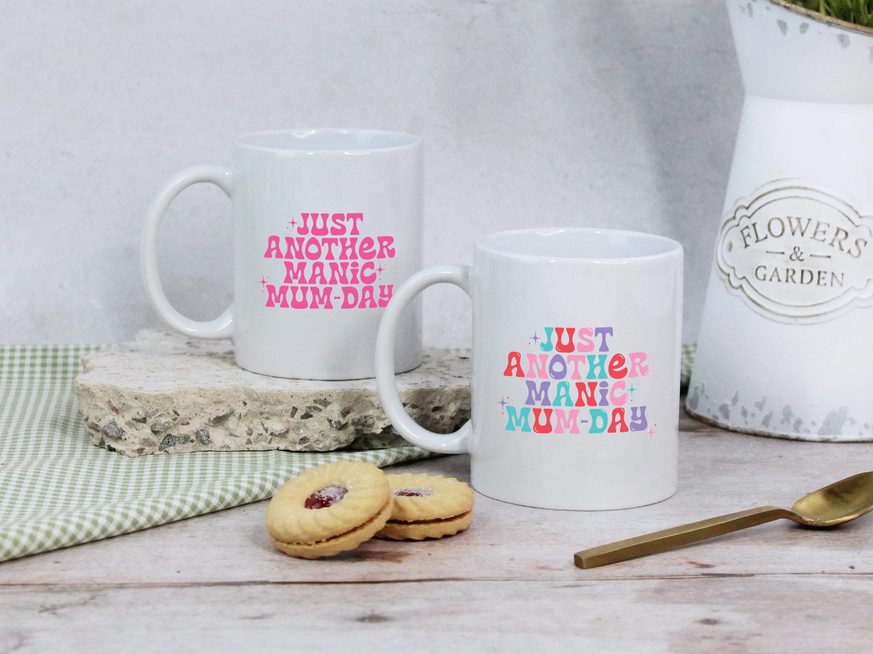 Personalised 'Just Another Manic Mum-Day' Mug & Coaster Option