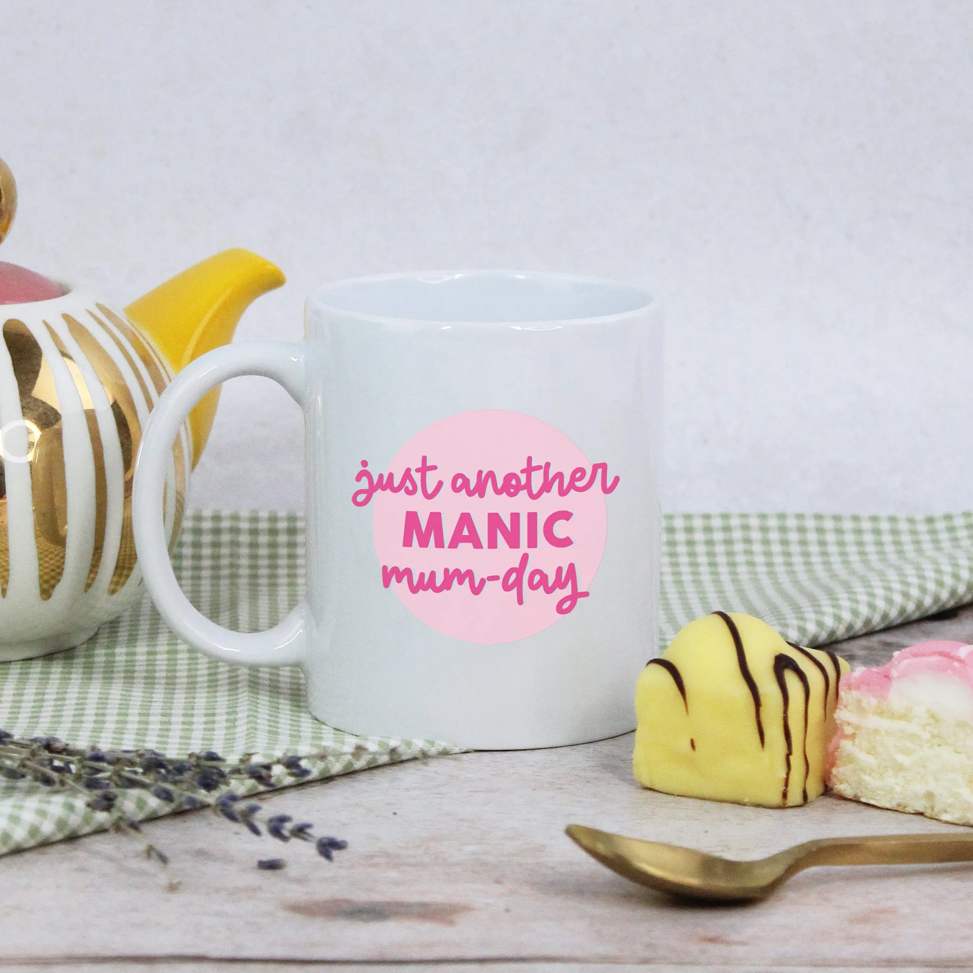 Personalised Manic Mum-Day Mug and Coaster Option