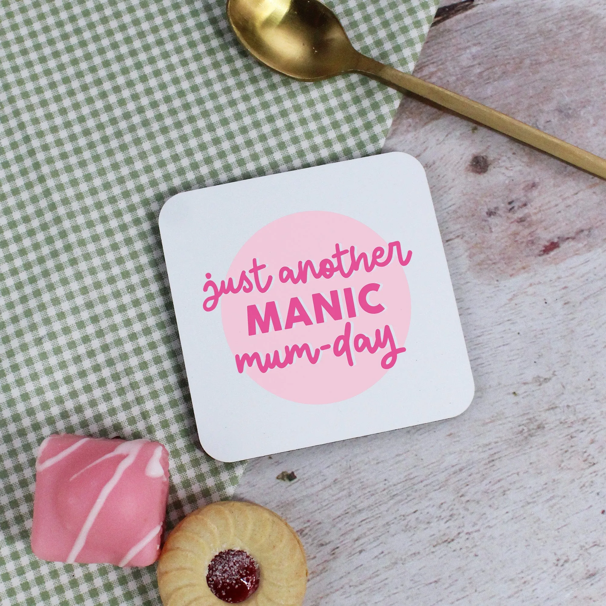 Personalised Manic Mum-Day Mug and Coaster Option