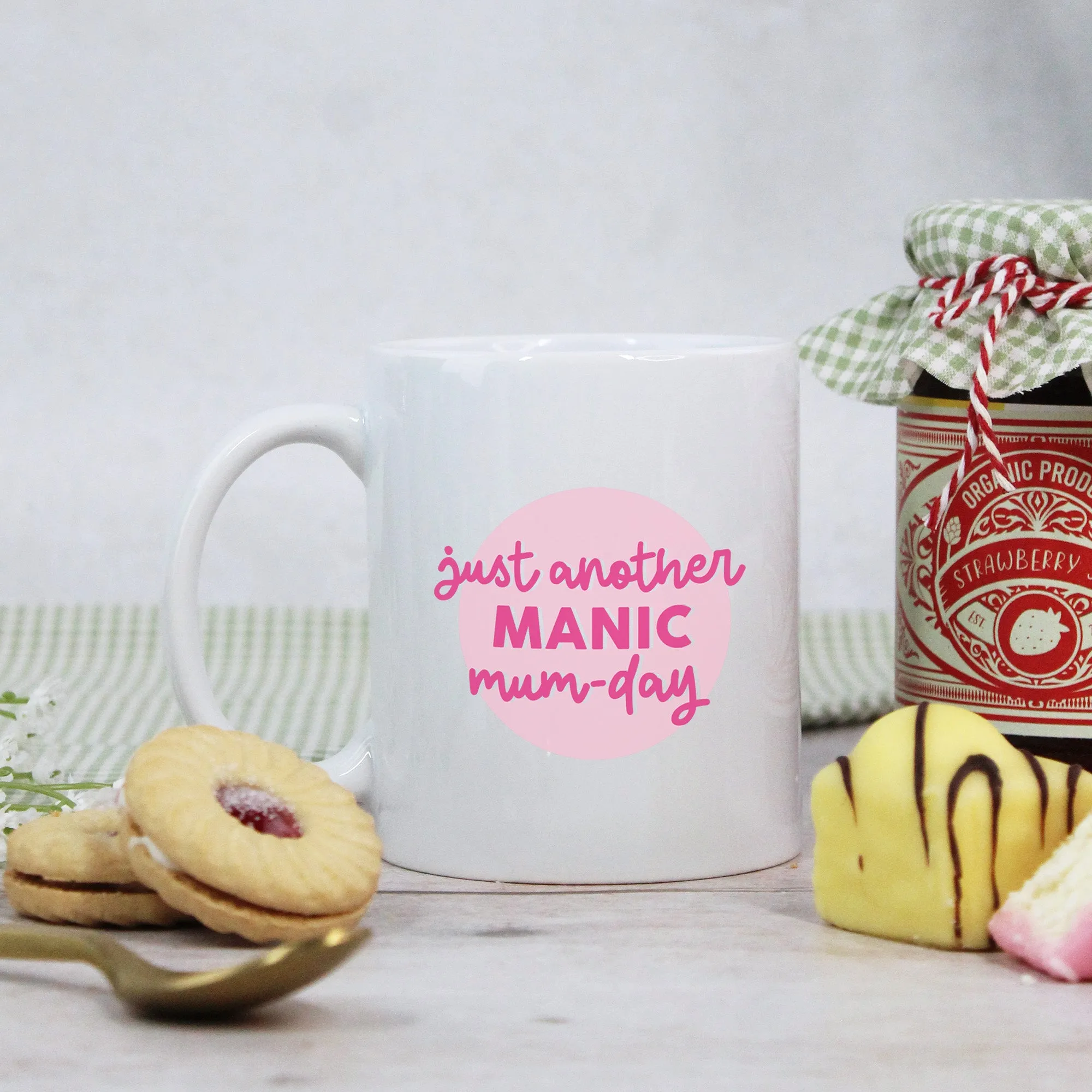 Personalised Manic Mum-Day Mug and Coaster Option