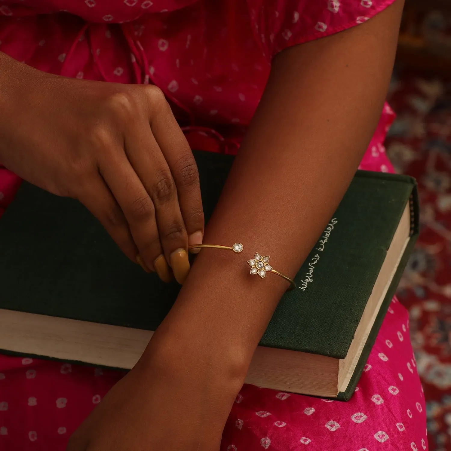 Pia Jadau Silver Bracelet