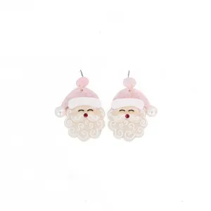 Pink Santa Hat Earrings