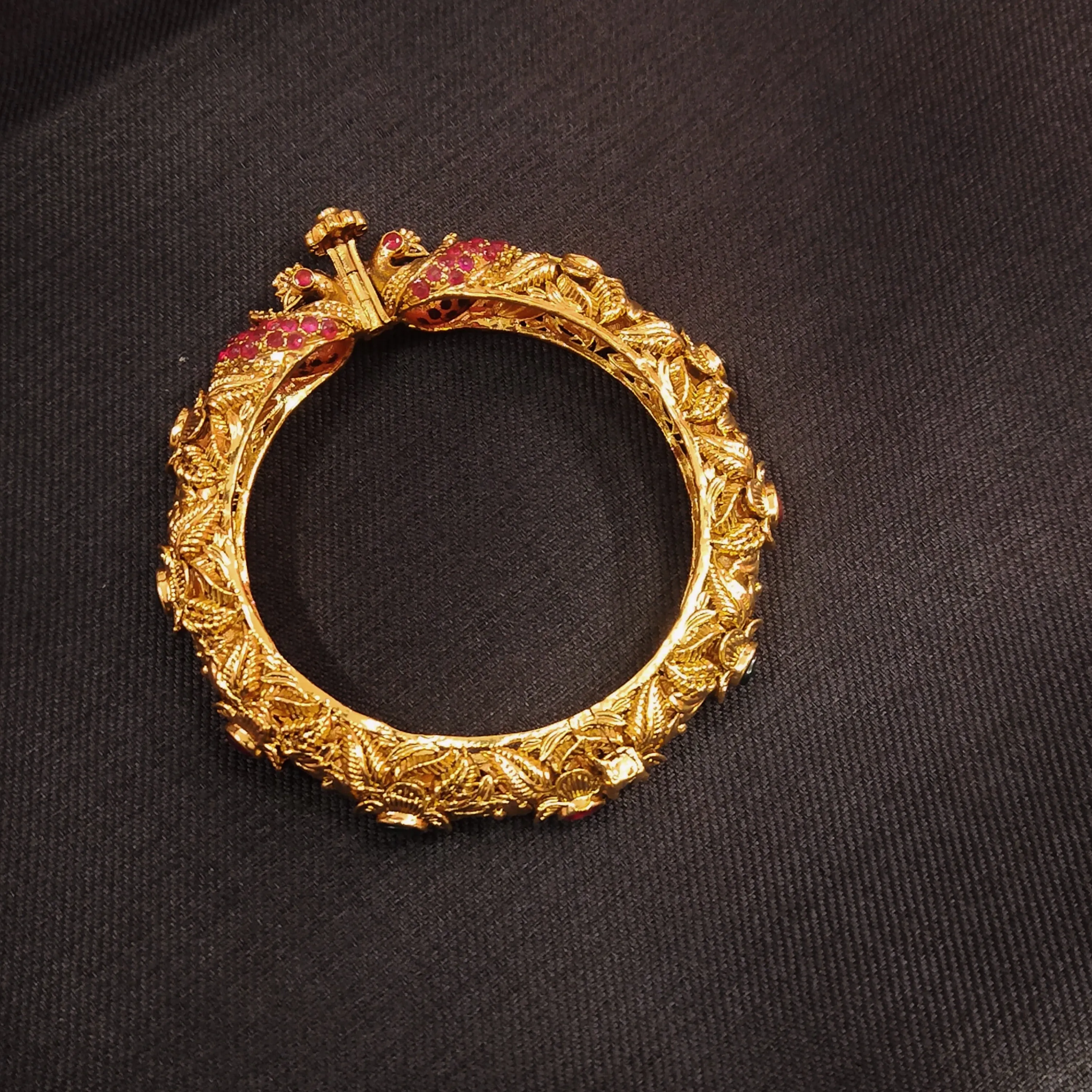 "Timeless Elegance: Embrace the Extravagance of the Antique Peacock Kanknalu Bangles by Asp Fashion Jewellery"