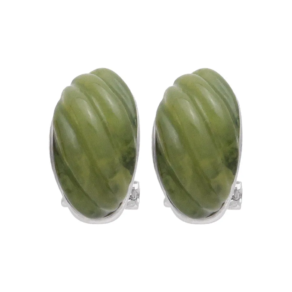 Resin Shell Clip On Earrings