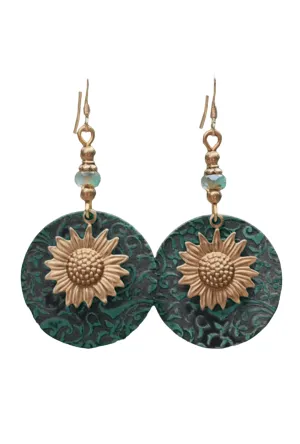 Retro Sunflower Earrings