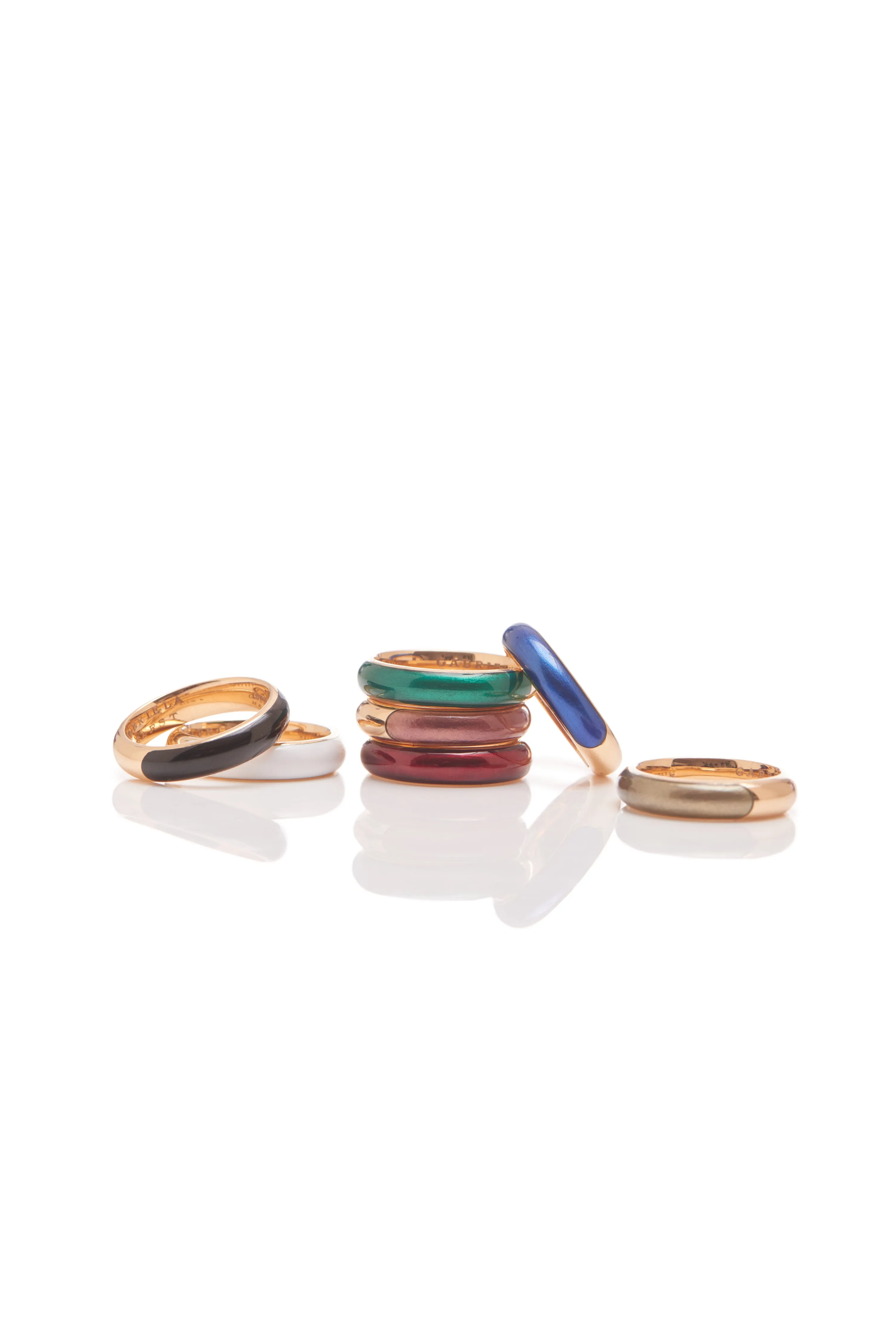 Ring in 18K Rose Gold & Vitreous Brown Enamel