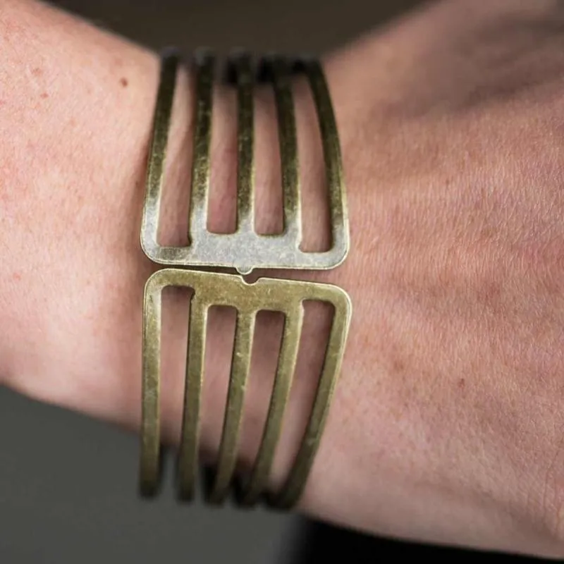 Risk Taker Brass Cuff Bracelet