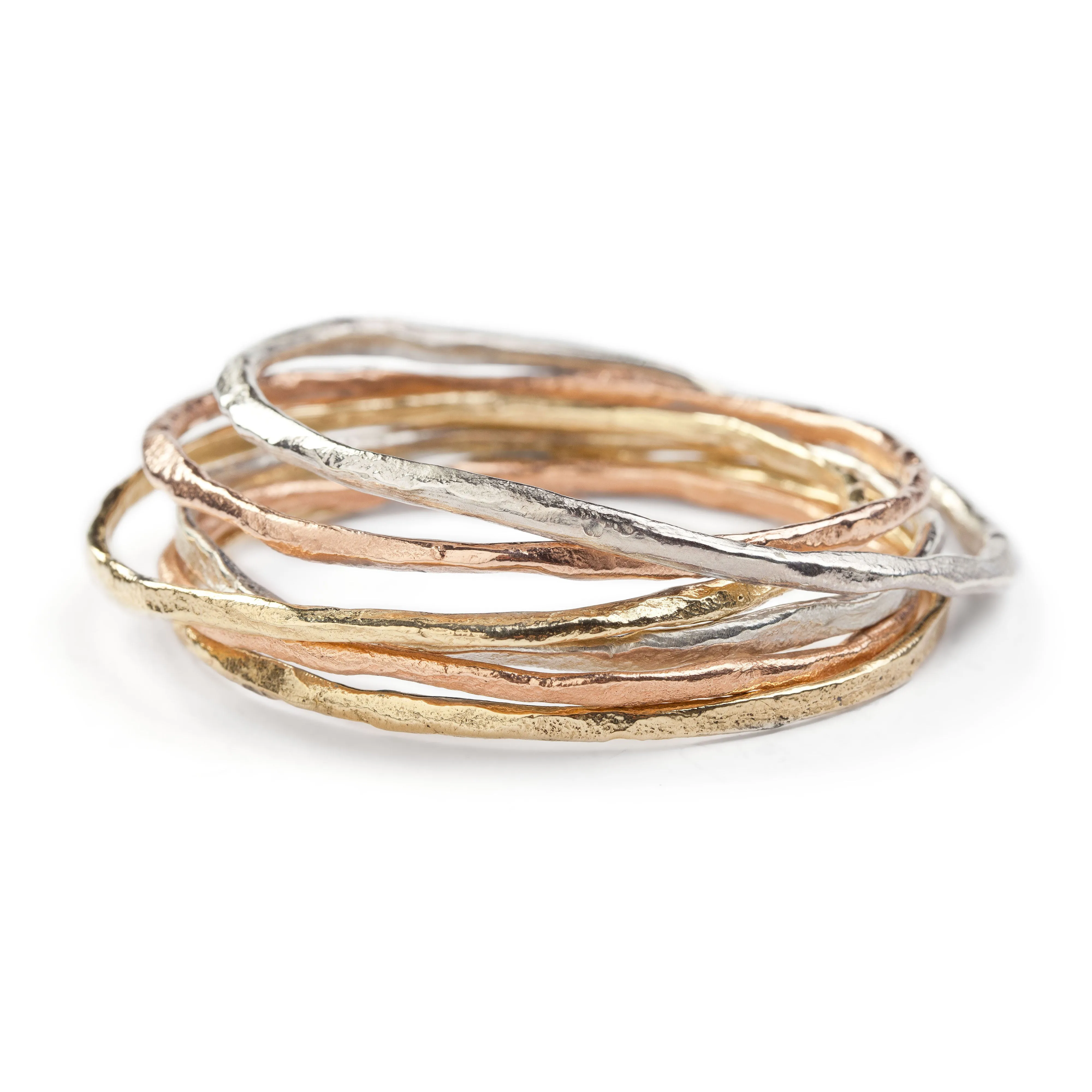 Rock Bangle 18ct Gold