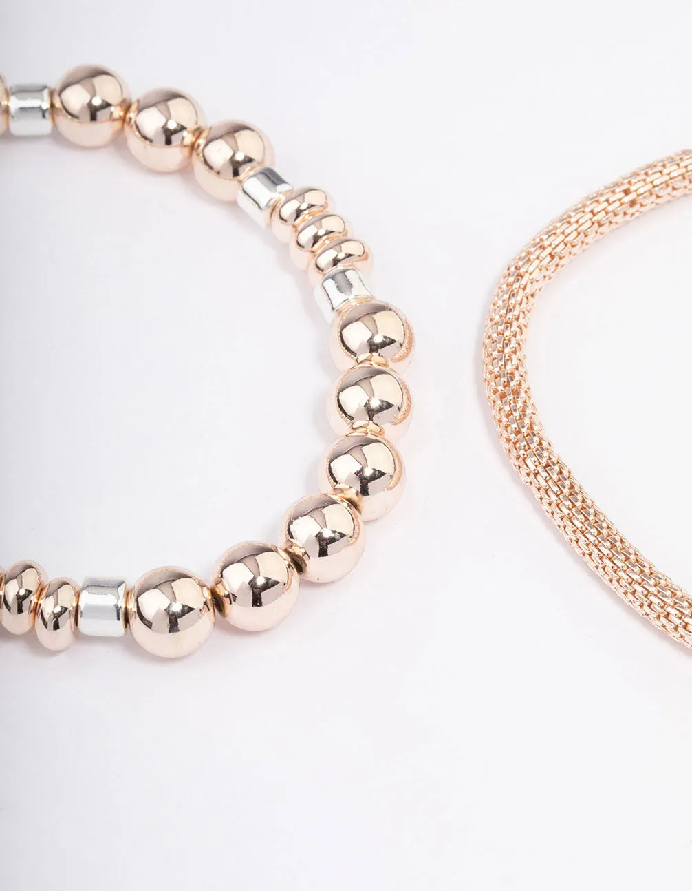 Rose Gold Layered Stretch Bracelet