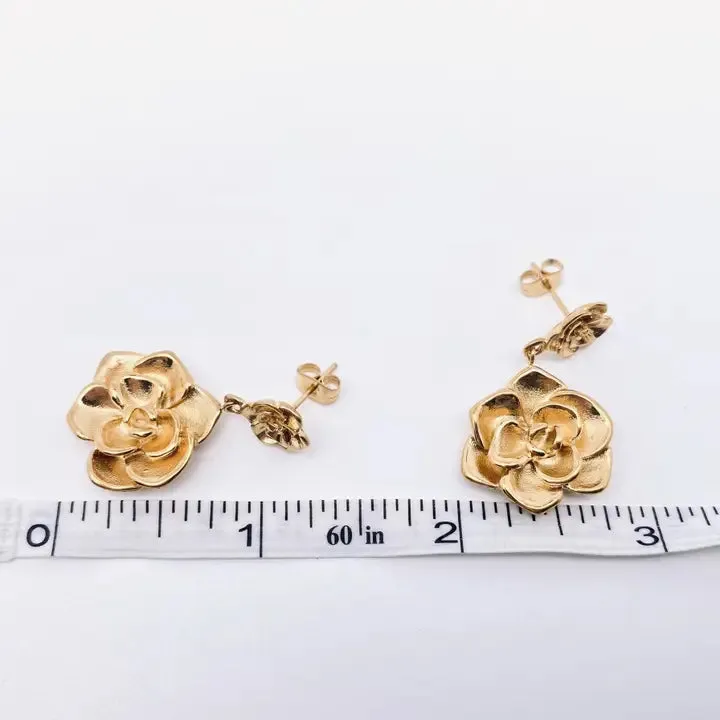 Rose Pendant Earrings