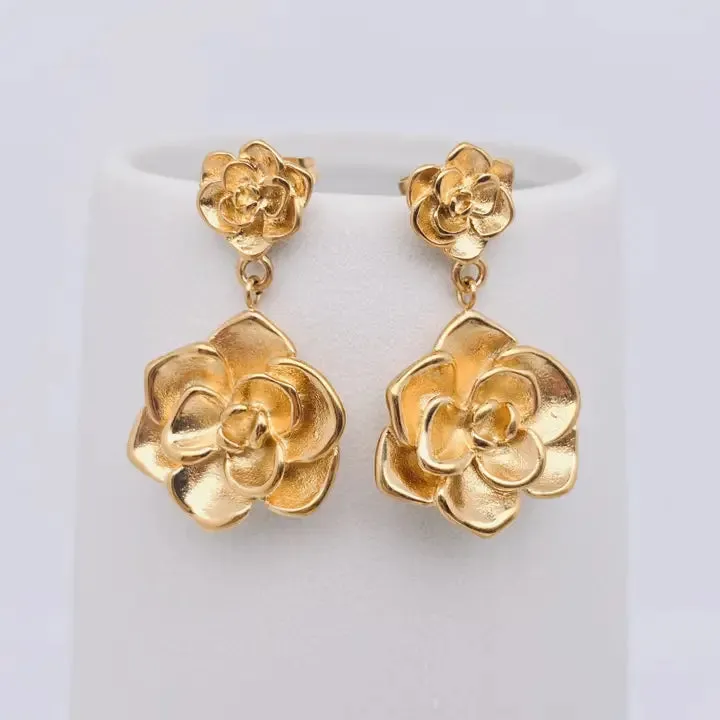 Rose Pendant Earrings