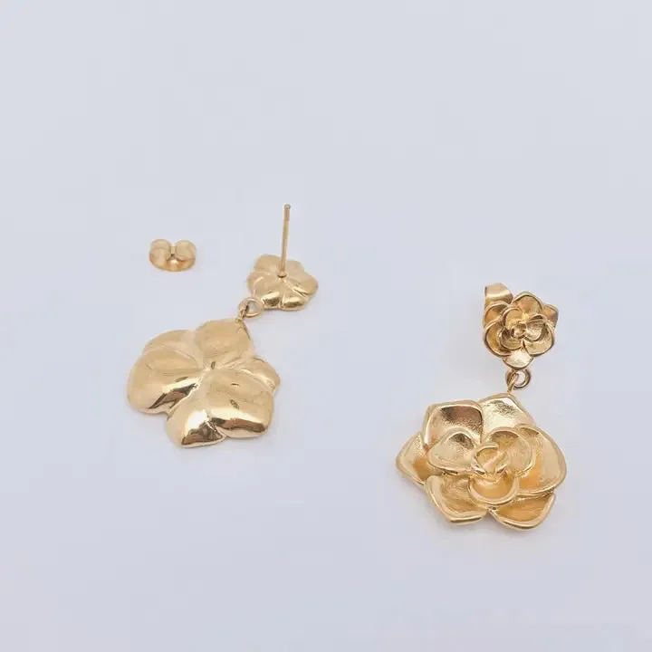 Rose Pendant Earrings