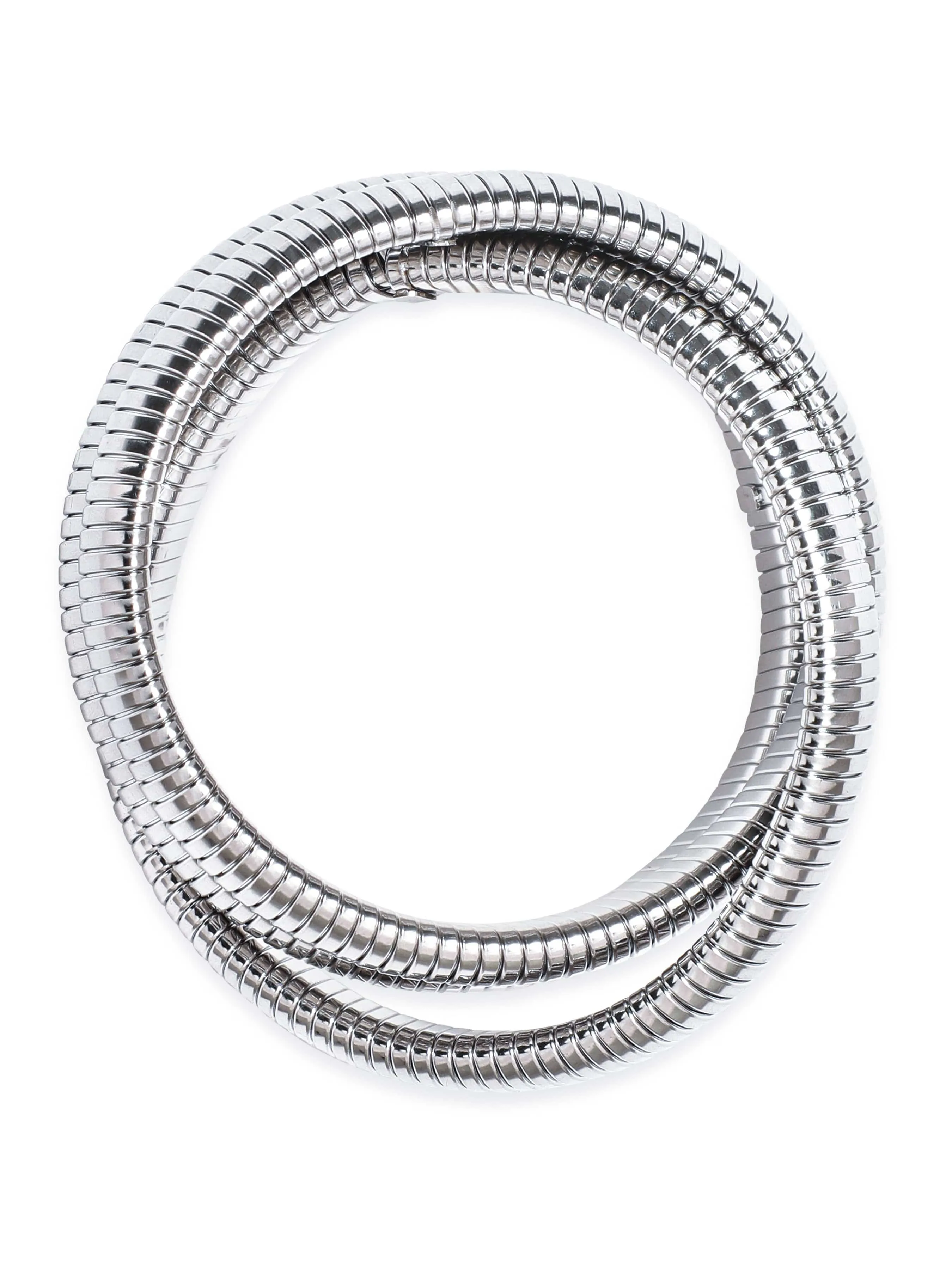 Rubans Voguish Elegant Rhodium-Plated Triple Strand Bracelet - Timeless Radiance for Every Look