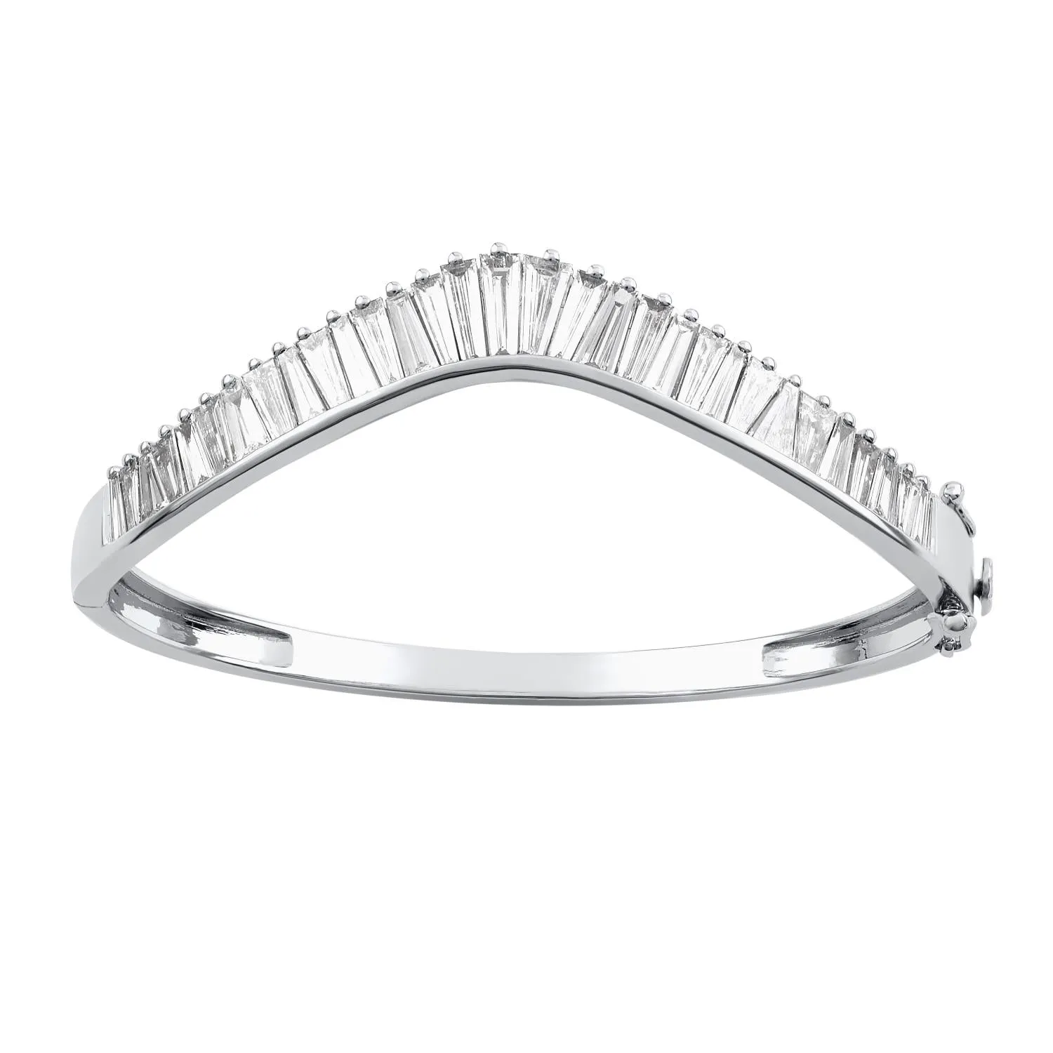 Signature EcoLove 4-1/5 CTW Diamond Bangle Bracelet in 14KT White Gold