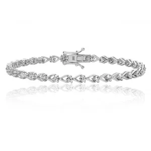 Silver & Co Cubic Zirconia V-Shaped Bracelet with Claw Setting SBG0016