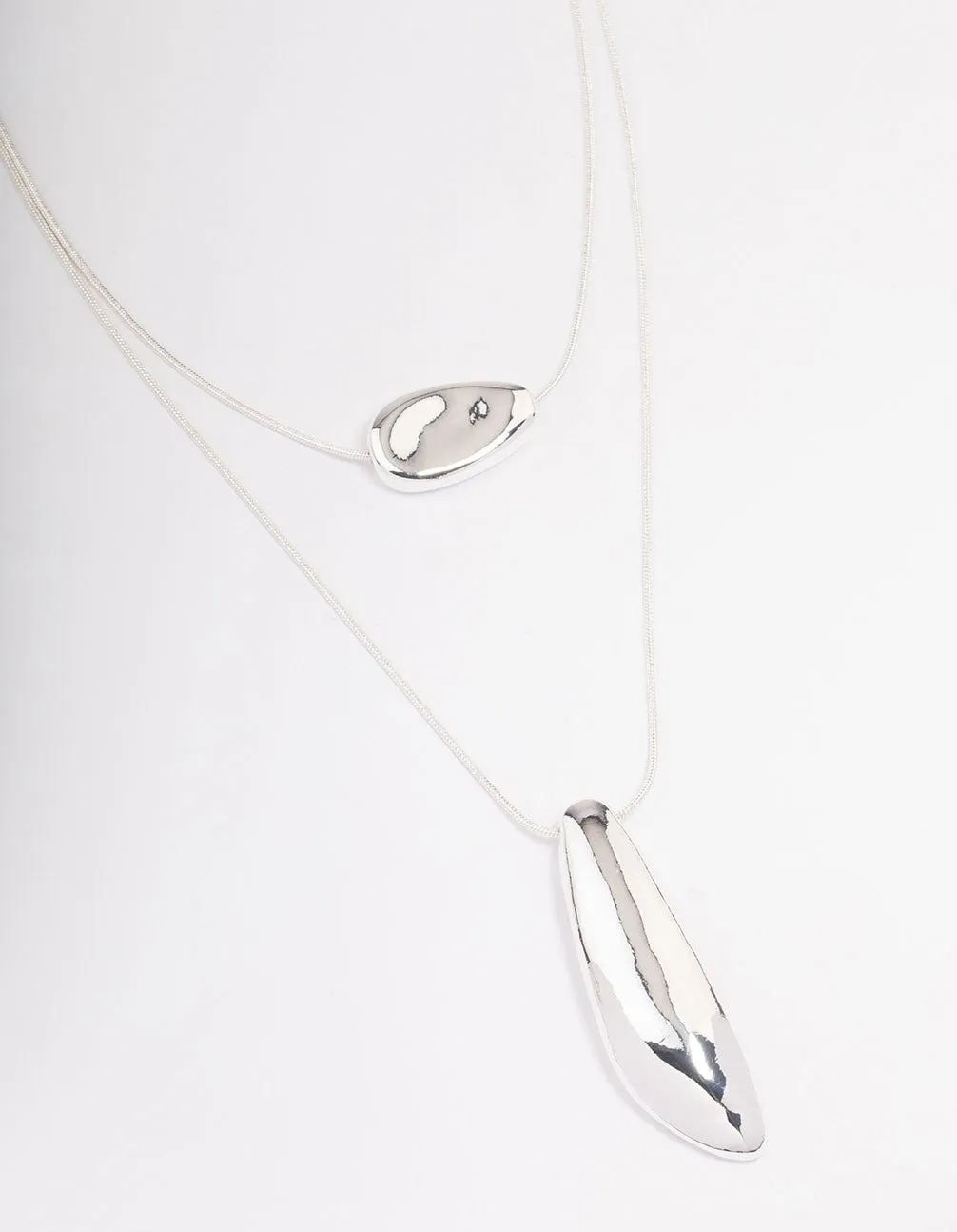 Silver Double Layered Necklace