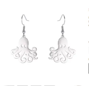 Silver Octopus Earrings