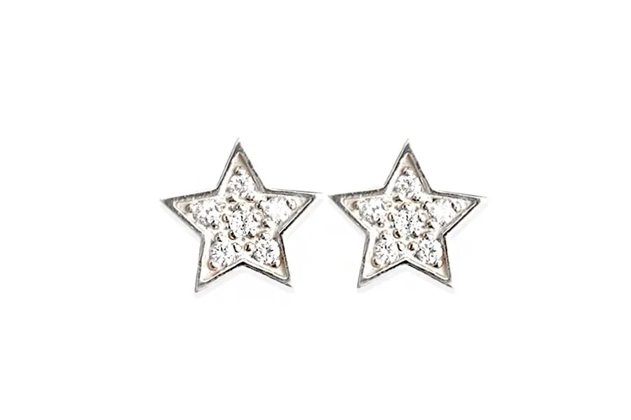 Silver Star Diamond Studs