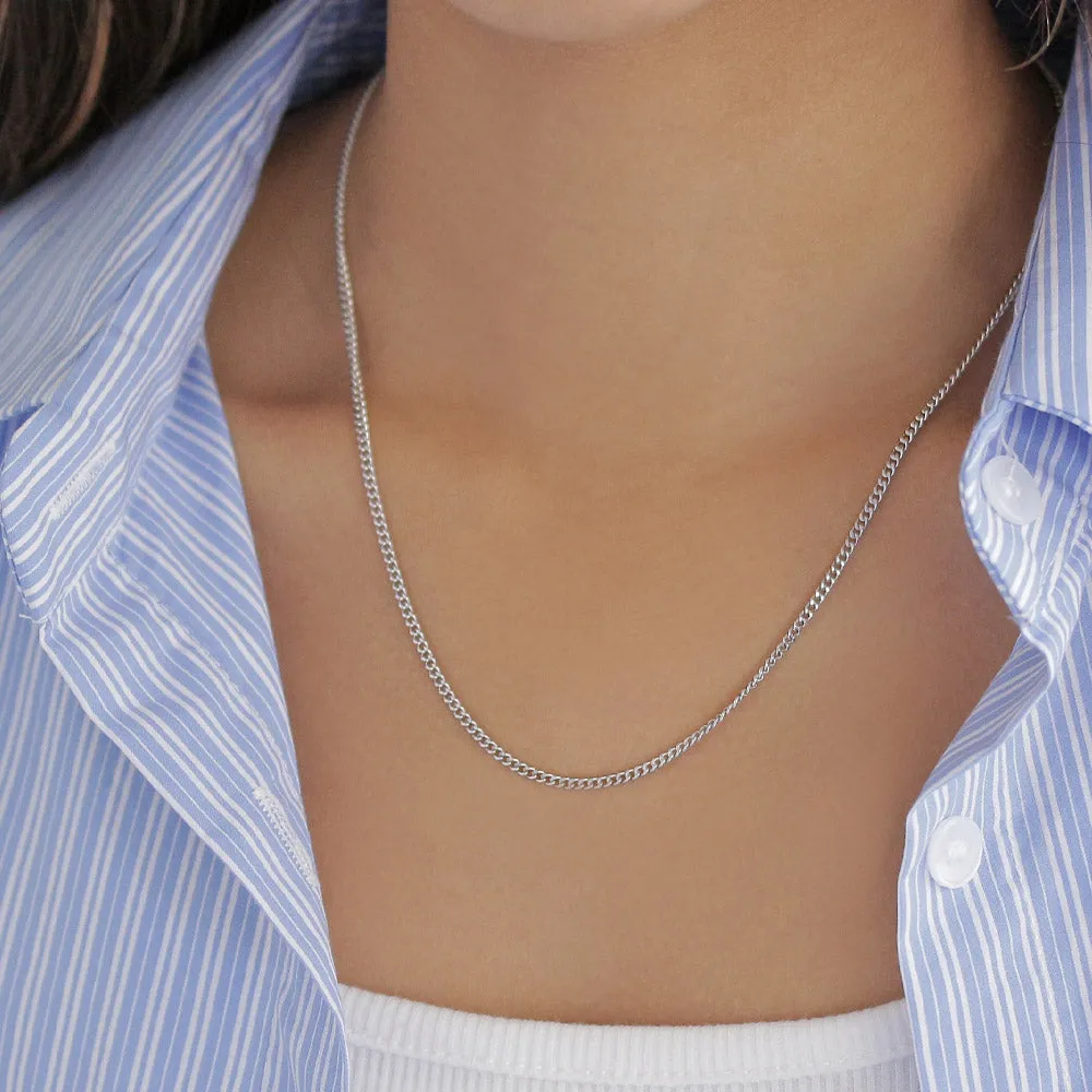 Silver Tone Kihei Chain Necklace