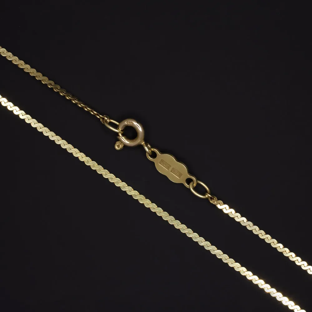 SOLID 14K YELLOW GOLD 30 INCH CHAIN 1.3m FIGURE EIGHT S LINK MEN LADIES NECKLACE