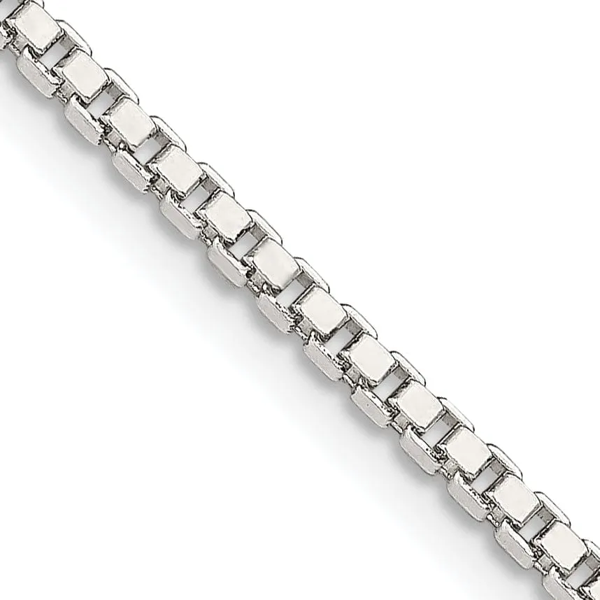 Sterling Silver Polish 2.00-mm Solid Box Chain