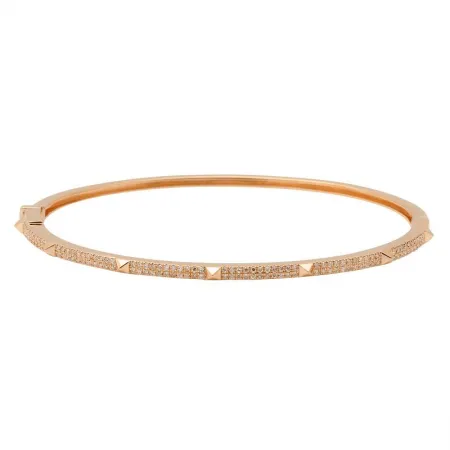 Thin Diamond Studs Bangle