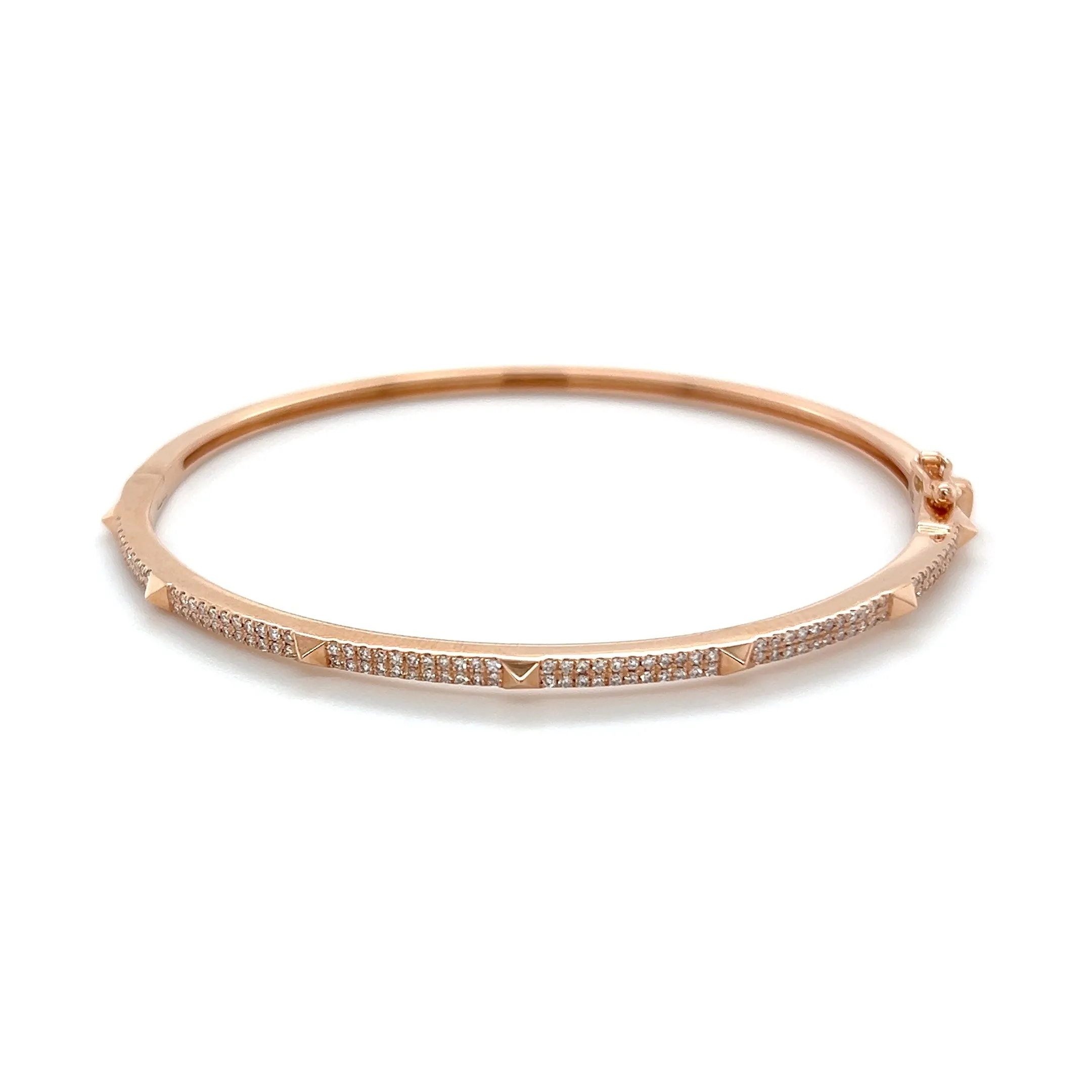 Thin Diamond Studs Bangle