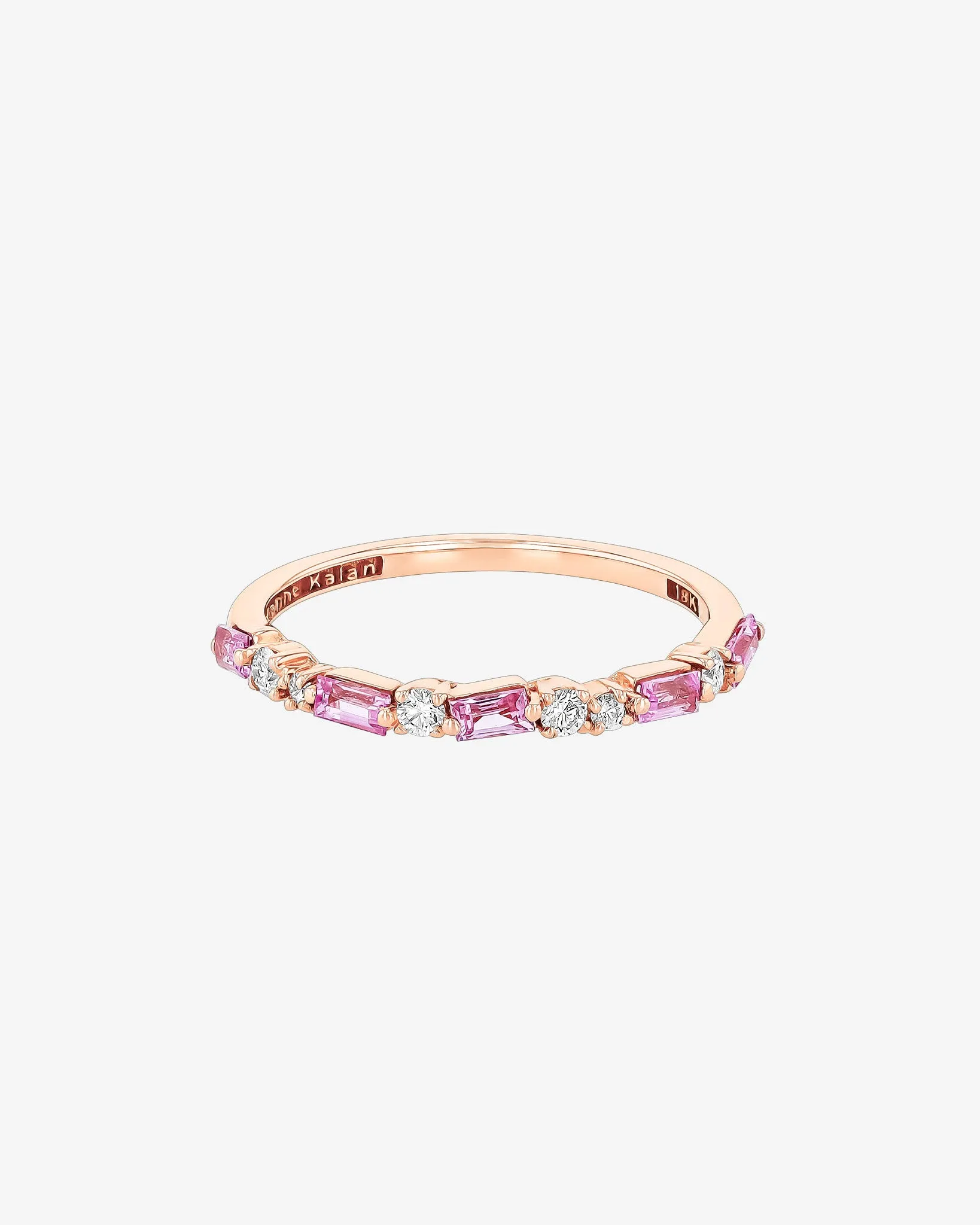 Thin Mix Pink Sapphire Half Band