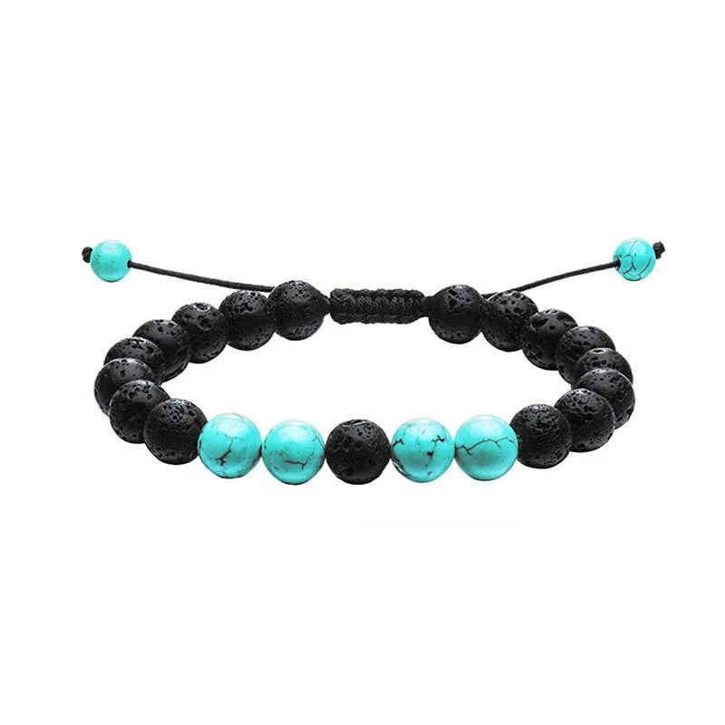 Tiger Eye Couple Matte Black Agate Beads Bracelet