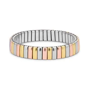 Tri-tone Stainless Steel Stretch Bracelet