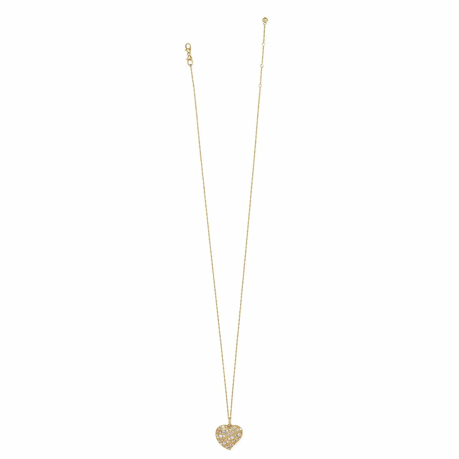 Trust Your Journey Golden Convertible Reversible Large Heart Necklace