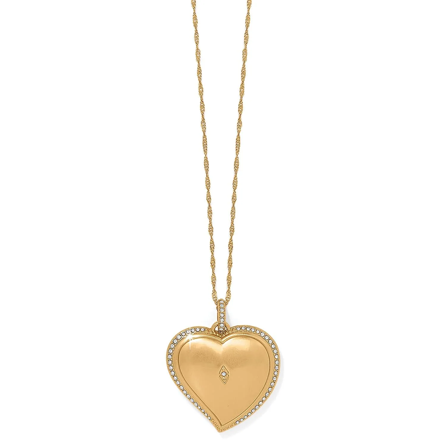 Trust Your Journey Golden Convertible Reversible Large Heart Necklace