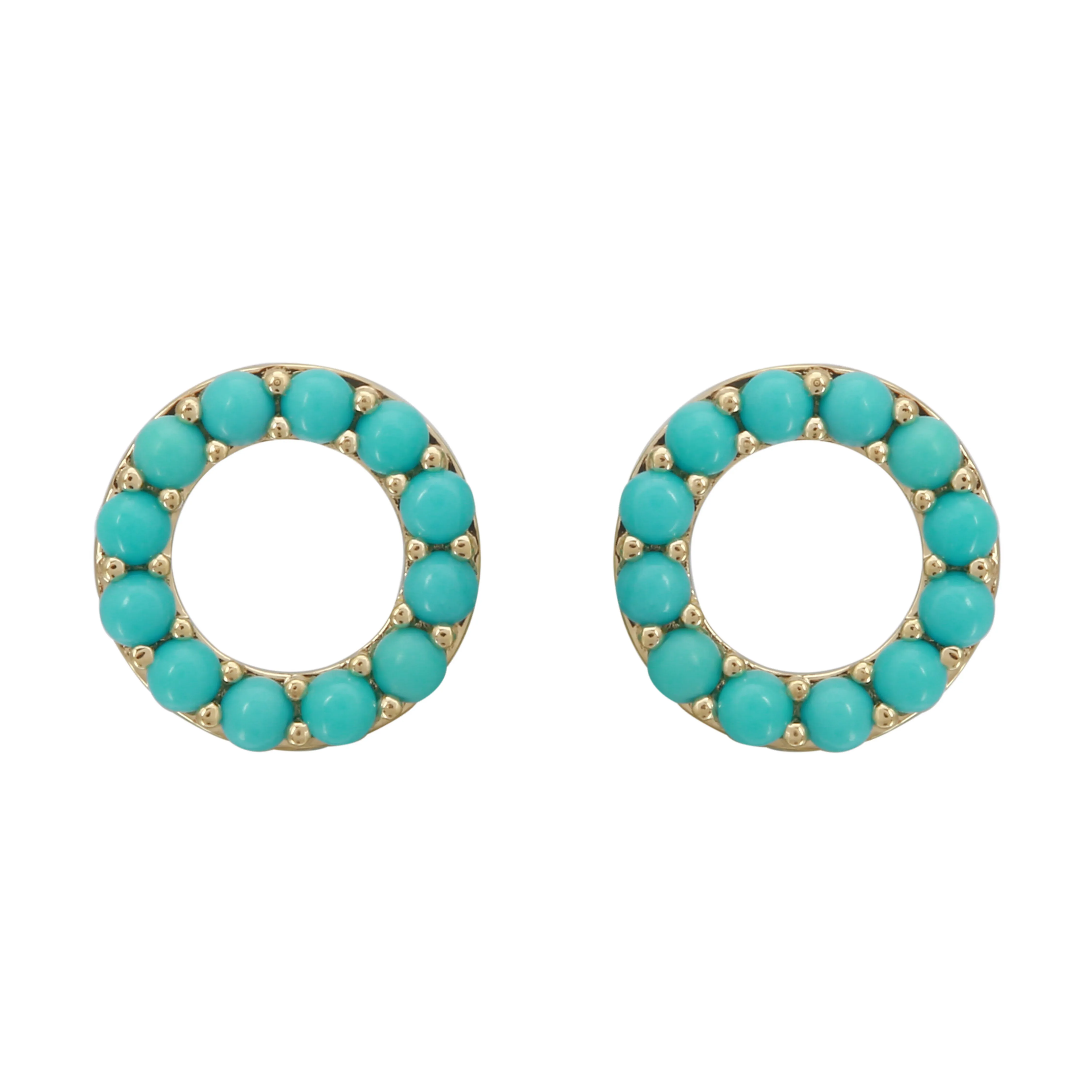 Turquoise Mini Circle Studs