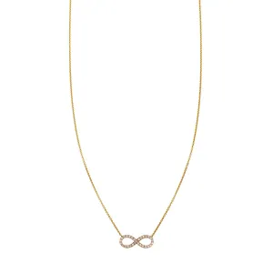 White Diamond Infinity Necklace