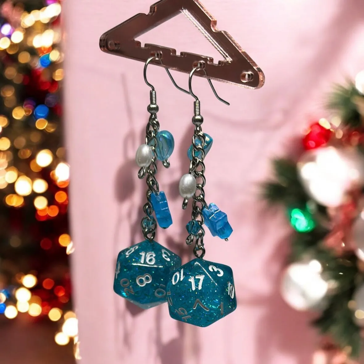 Y2K - Dice earrings in blue