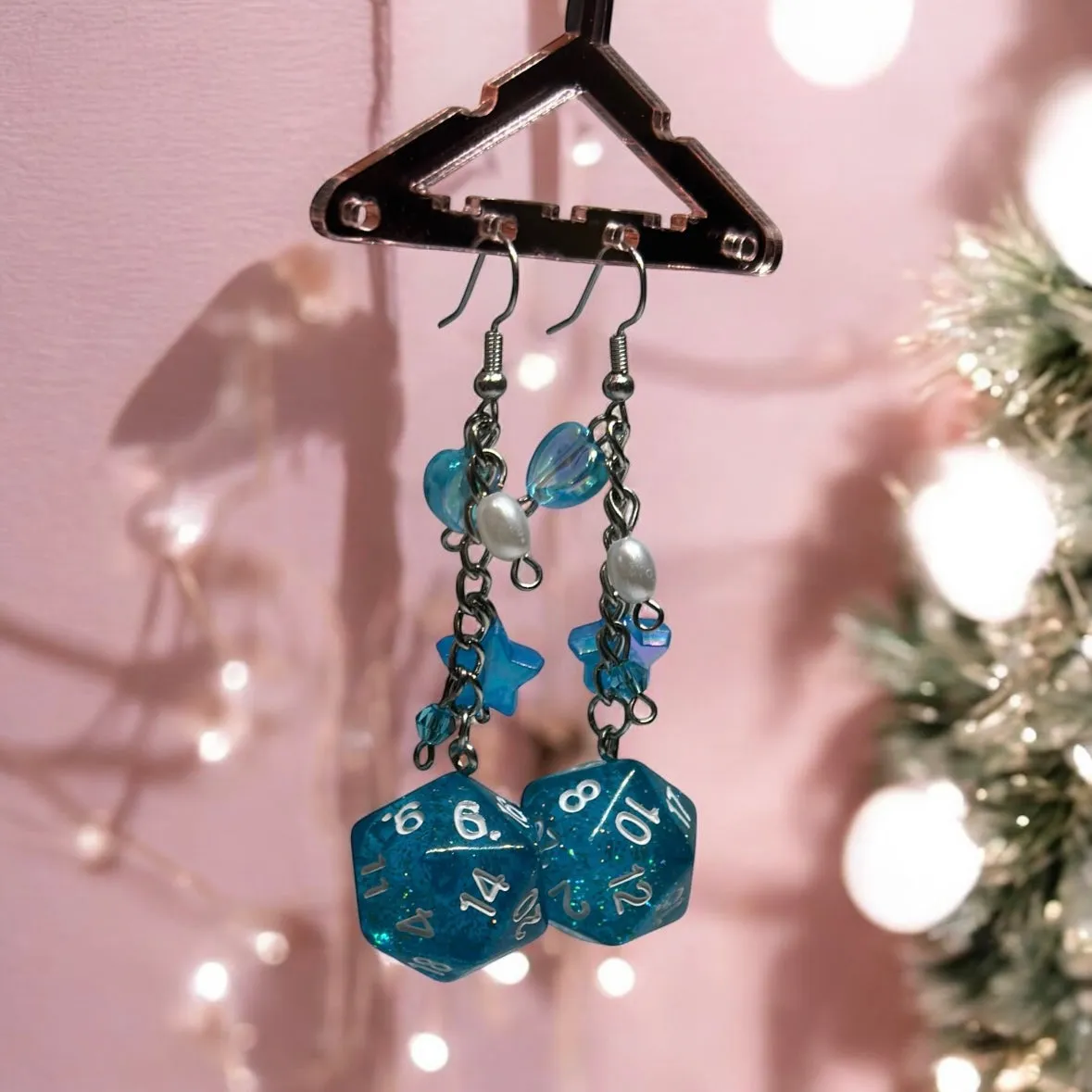 Y2K - Dice earrings in blue