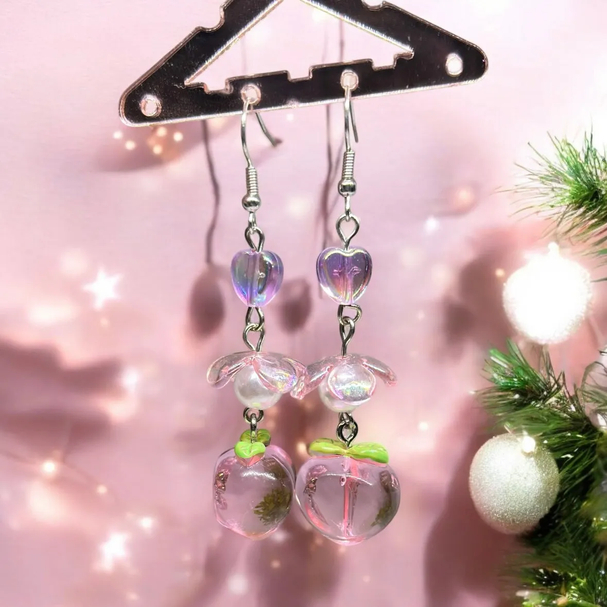 Y2K - Peach dangle earrings