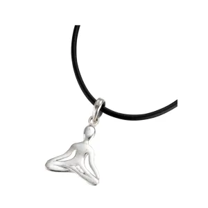 Yoga 'Lotus Pose' Pendant Sterling Silver